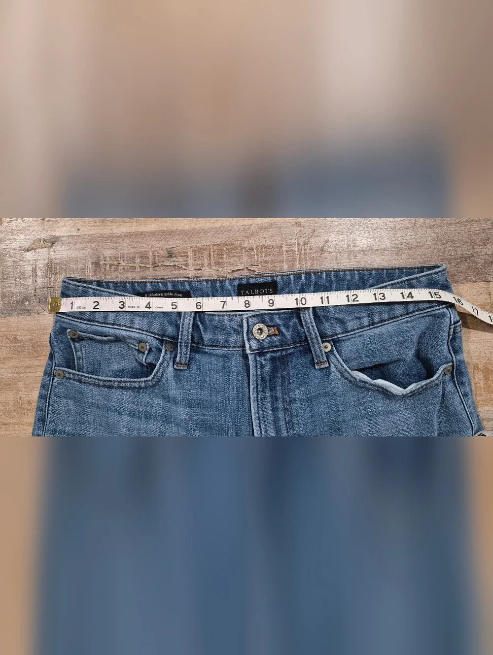 Talbots Modern Ankle Jeans Medium Wash Blue Denim Size 8